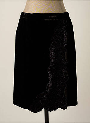 Jupe mi-longue taille normale noir MINE DE RIEN femme