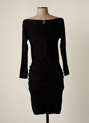 Robe mi-longue manches longues manches longues noir MINE DE RIEN femme