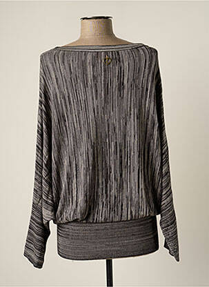 Robe courte manches longues manches longues gris MINE DE RIEN femme
