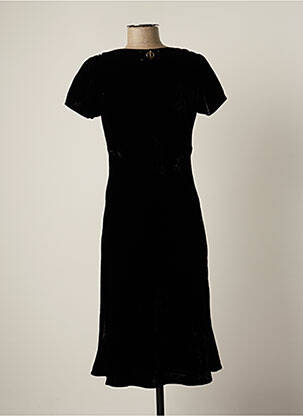 Robe mi-longue manches courtes manches courtes noir MINE DE RIEN femme