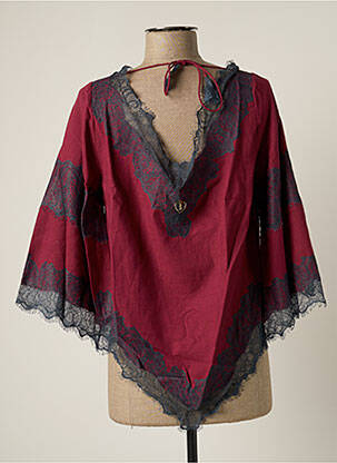 Top col v manches 3/4 violet BY SOPHIE femme