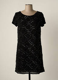 Robe courte manches courtes manches courtes noir MINE DE RIEN femme