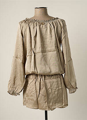 Tunique manches longues manches longues beige MINE DE RIEN femme