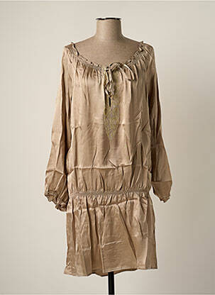 Tunique manches longues manches longues beige MINE DE RIEN femme