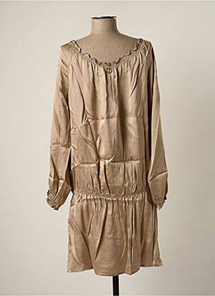 Tunique manches longues manches longues beige MINE DE RIEN femme