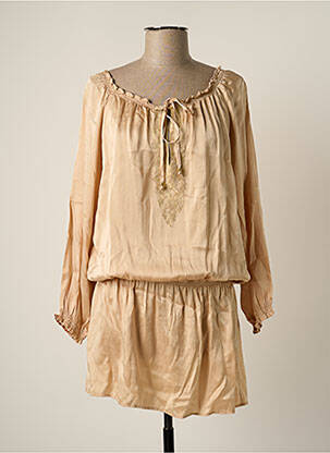 Tunique manches longues manches longues beige MINE DE RIEN femme