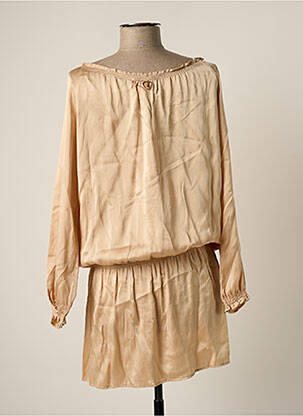 Tunique manches longues manches longues beige MINE DE RIEN femme
