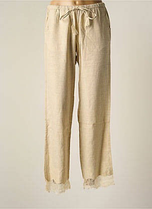 Pantalon droit beige BY SOPHIE pour femme