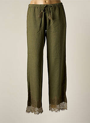 Pantalon droit vert BY SOPHIE pour femme