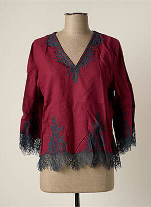 Blouse manches 3/4 manches 3/4 violet BY SOPHIE femme