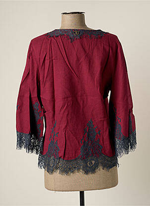 Blouse manches 3/4 manches 3/4 violet BY SOPHIE femme