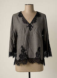 Blouse manches 3/4 manches 3/4 gris BY SOPHIE femme