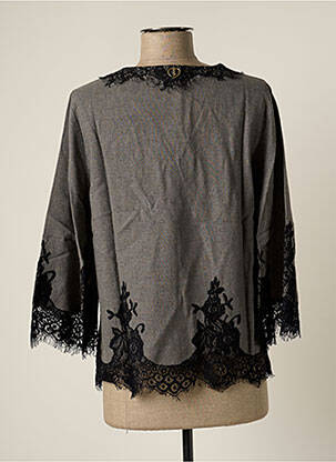 Blouse manches 3/4 manches 3/4 gris BY SOPHIE femme