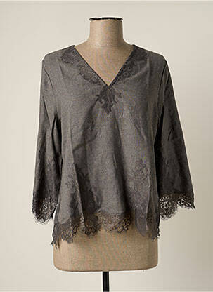 Blouse manches 3/4 manches 3/4 gris BY SOPHIE femme