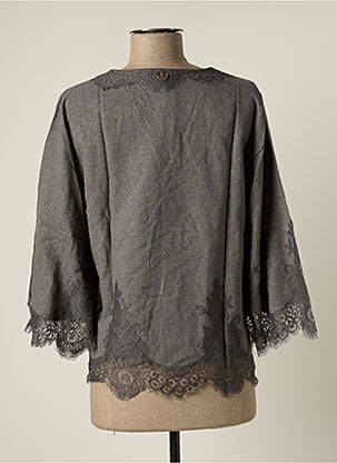Blouse manches 3/4 manches 3/4 gris BY SOPHIE femme