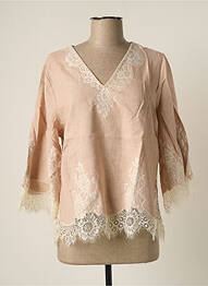 Blouse manches 3/4 manches 3/4 rose BY SOPHIE femme