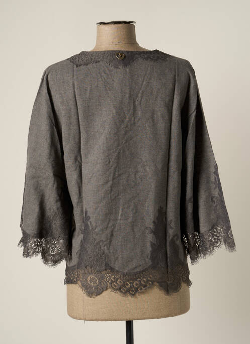 Blouse manches 3/4 manches 3/4 gris BY SOPHIE femme