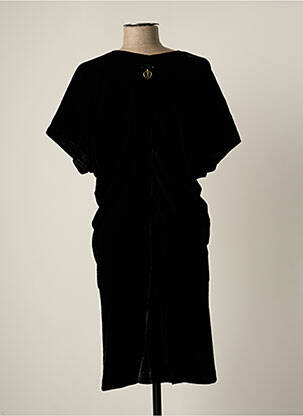 Robe mi-longue manches courtes manches courtes noir MINE DE RIEN femme