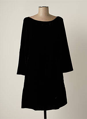 Robe mi-longue manches longues manches longues noir BY SOPHIE femme
