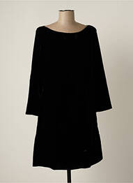 Robe mi-longue manches longues manches longues noir BY SOPHIE femme