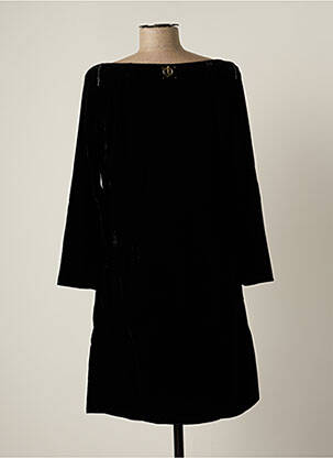 Robe mi-longue manches longues manches longues noir BY SOPHIE femme