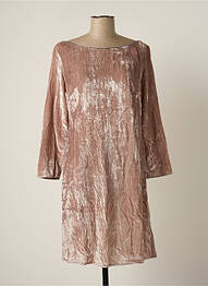 Robe mi-longue manches longues manches longues rose BY SOPHIE femme