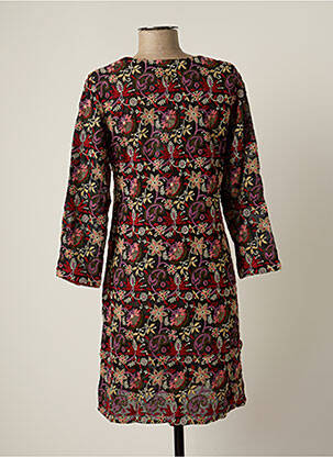 Robe mi-longue manches 3/4 manches 3/4 rouge BY SOPHIE femme