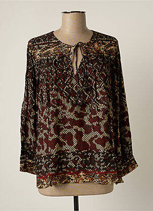 Blouse manches longues manches longues marron BY SOPHIE femme