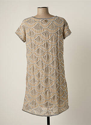 Robe courte manches courtes manches courtes beige BY SOPHIE femme