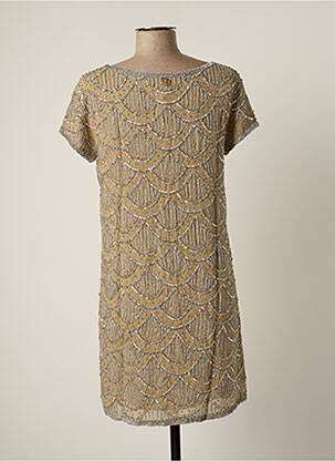 Robe courte manches courtes manches courtes beige BY SOPHIE femme