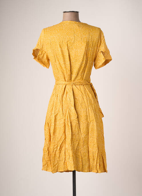Robe mi-longue jaune CALIE pour femme