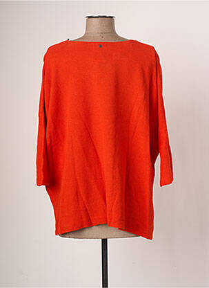 Pull col v manches 3/4 orange LIBERTO femme