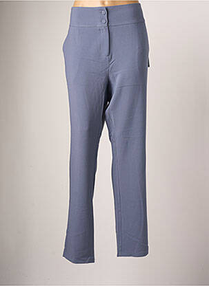 Pantalon droit tissage popeline taille normale bleu DAMART femme