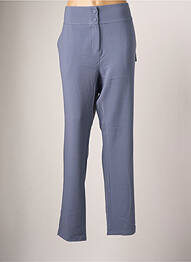 Pantalon droit tissage popeline taille normale bleu DAMART femme