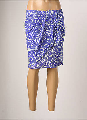 Jupe mi-longue coupe droite violet BREAL femme