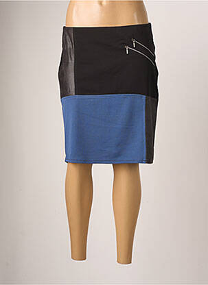Jupe mi-longue stretch noir MOKA'S femme