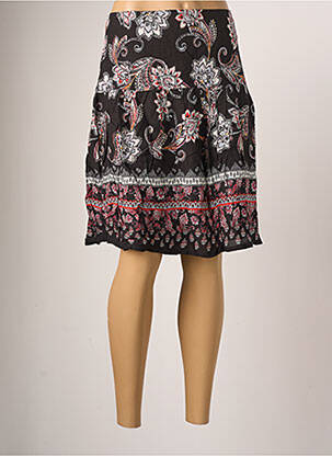 Jupe mi-longue coupe évasée noir BREAL femme