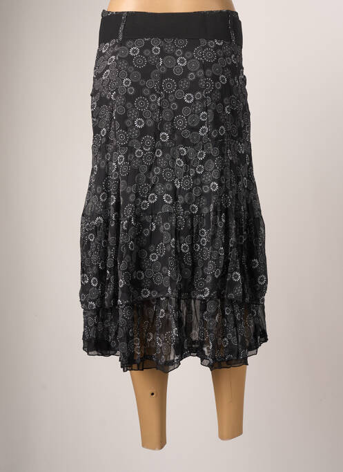 Jupe mi-longue noir MOKA'S pour femme