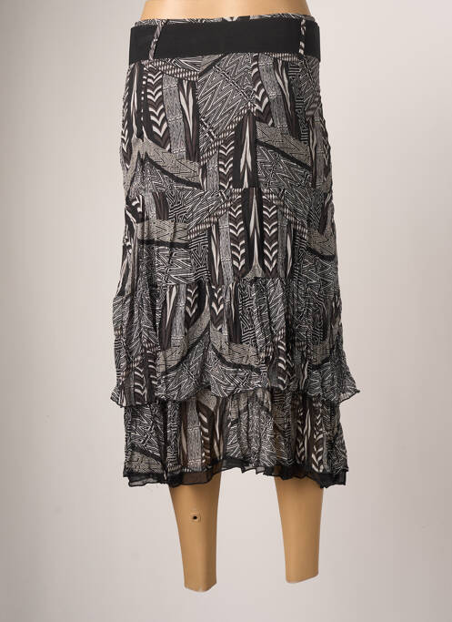 Jupe mi-longue noir MOKA'S pour femme