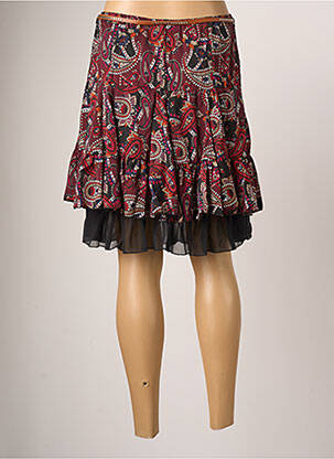 Jupe courte coupe évasée rouge MOKA'S femme