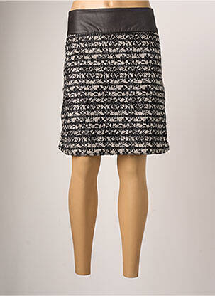 Jupe mi-longue taille normale noir MOKA'S femme