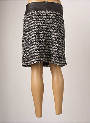 Jupe mi-longue taille normale noir MOKA'S femme
