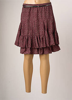 Jupe courte coupe évasée rouge MOKA'S femme