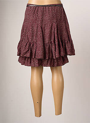 Jupe courte coupe évasée rouge MOKA'S femme