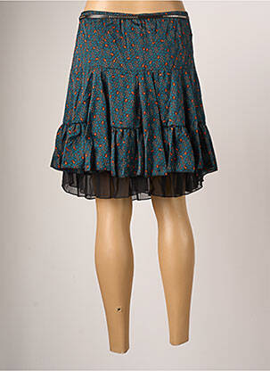 Jupe courte coupe évasée bleu MOKA'S femme