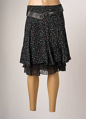 Jupe courte coupe évasée noir MOKA'S femme