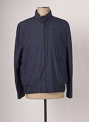 Blouson finition bords-côtes bleu BELLUCCI homme