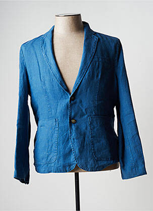Veste casual fermeture boutonnée sur le devant bleu BICYCLE LINE homme