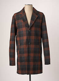 Manteau long coupe droite sans capuche marron JACK & JONES homme
