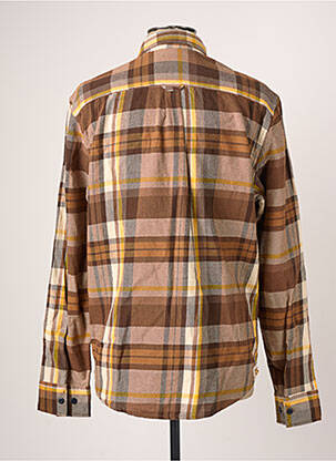 Chemise manches longues poches poitrine marron JACK & JONES homme
